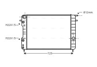 Radiator, engine cooling OLA2248 Ava Quality Cooling