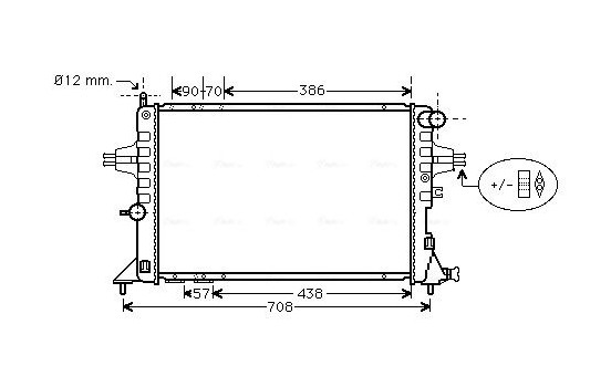 Radiator, engine cooling OLA2252 Ava Quality Cooling