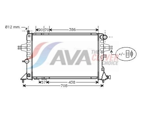 Radiator, engine cooling OLA2252 Ava Quality Cooling