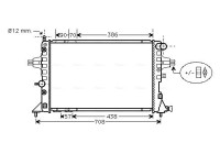 Radiator, engine cooling OLA2253 Ava Quality Cooling