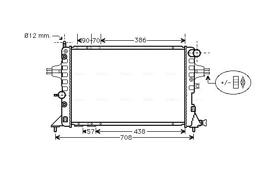 Radiator, engine cooling OLA2253 Ava Quality Cooling