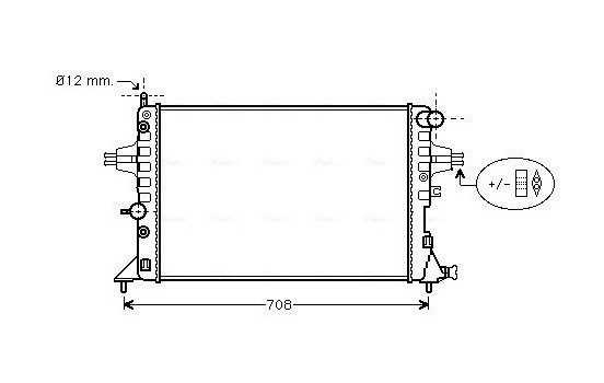 Radiator, engine cooling OLA2254 Ava Quality Cooling