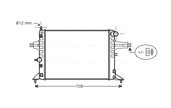 Radiator, engine cooling OLA2256 Ava Quality Cooling