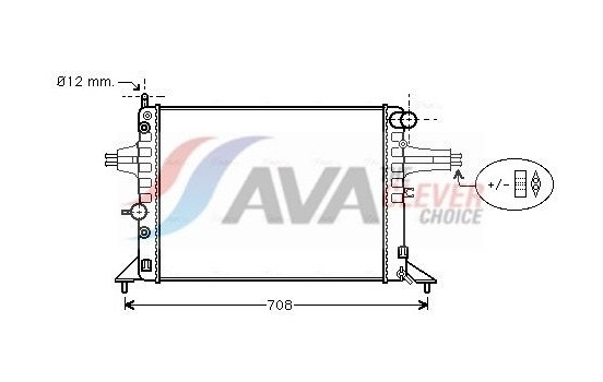 Radiator, engine cooling OLA2256 Ava Quality Cooling