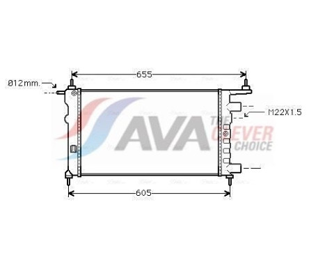 Radiator, engine cooling OLA2261 Ava Quality Cooling