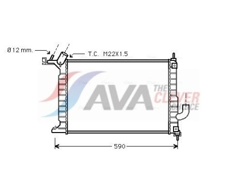 Radiator, engine cooling OLA2275 Ava Quality Cooling