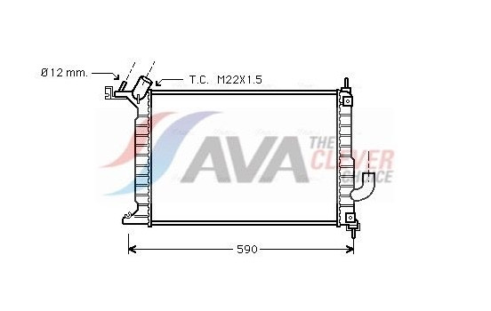 Radiator, engine cooling OLA2275 Ava Quality Cooling