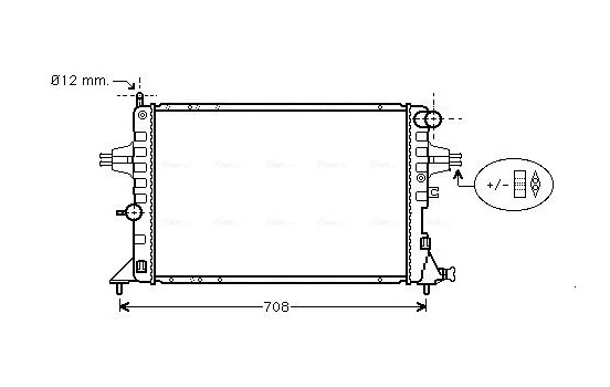 Radiator, engine cooling OLA2293 Ava Quality Cooling