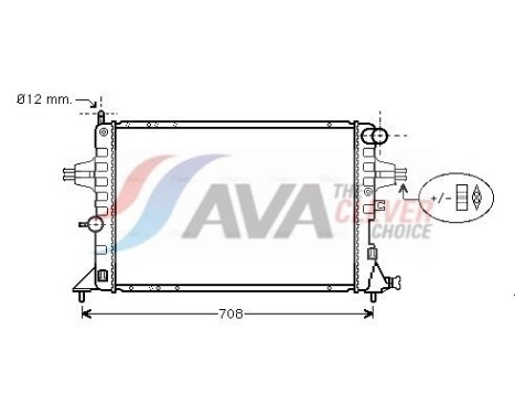 Radiator, engine cooling OLA2293 Ava Quality Cooling