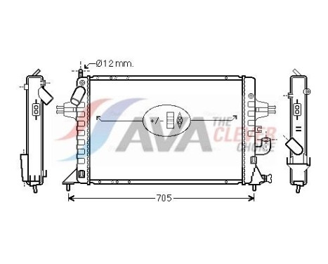 Radiator, engine cooling OLA2294 Ava Quality Cooling