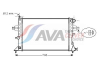 Radiator, engine cooling OLA2296 Ava Quality Cooling
