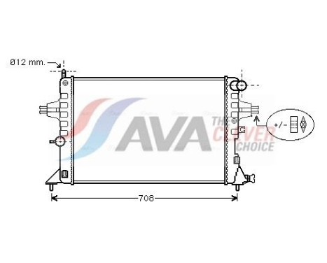 Radiator, engine cooling OLA2296 Ava Quality Cooling