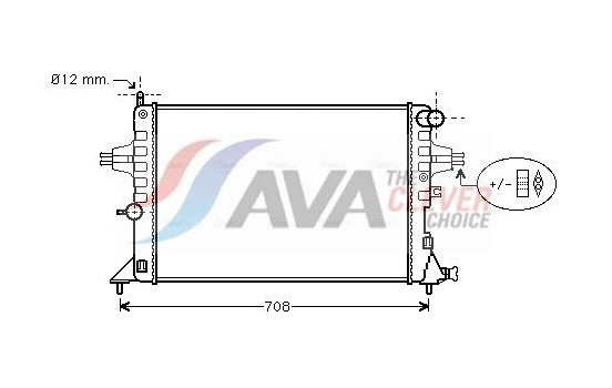 Radiator, engine cooling OLA2296 Ava Quality Cooling