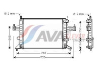 Radiator, engine cooling OLA2303 Ava Quality Cooling