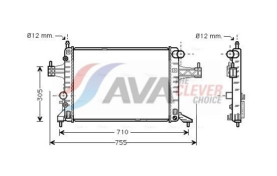 Radiator, engine cooling OLA2304 Ava Quality Cooling