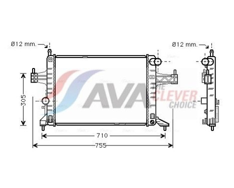 Radiator, engine cooling OLA2306 Ava Quality Cooling