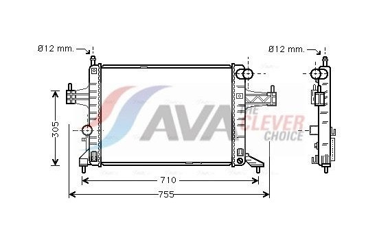 Radiator, engine cooling OLA2306 Ava Quality Cooling