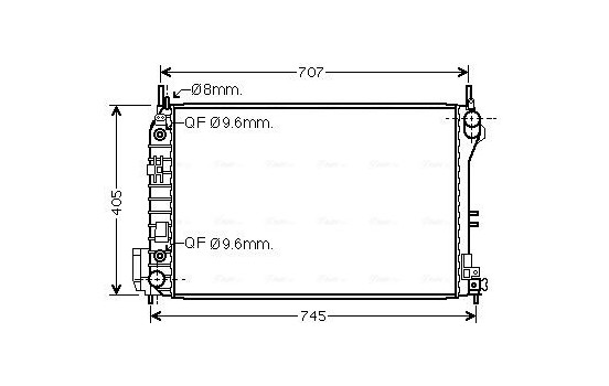 Radiator, engine cooling OLA2341 Ava Quality Cooling