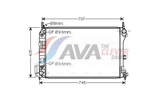 Radiator, engine cooling OLA2341 Ava Quality Cooling