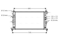 Radiator, engine cooling OLA2359 Ava Quality Cooling