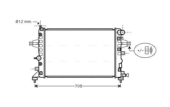 Radiator, engine cooling OLA2362 Ava Quality Cooling