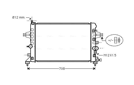 Radiator, engine cooling OLA2363 Ava Quality Cooling