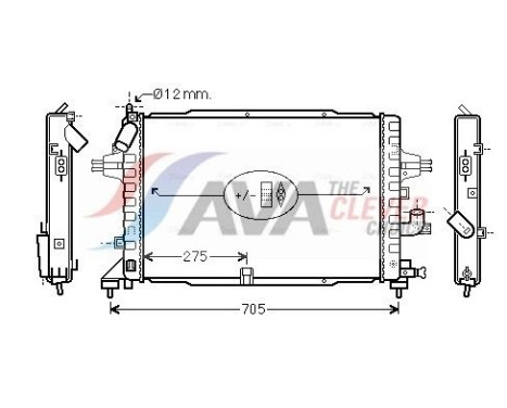 Radiator, engine cooling OLA2364 Ava Quality Cooling