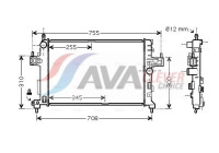 Radiator, engine cooling OLA2380 Ava Quality Cooling