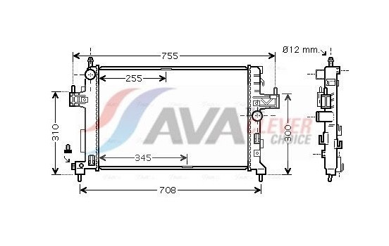 Radiator, engine cooling OLA2380 Ava Quality Cooling