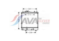 Radiator, engine cooling OLA2382 Ava Quality Cooling