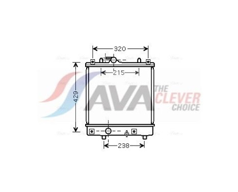 Radiator, engine cooling OLA2382 Ava Quality Cooling