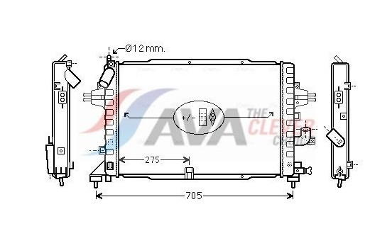 Radiator, engine cooling OLA2383 Ava Quality Cooling