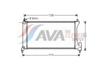 Radiator, engine cooling OLA2386 Ava Quality Cooling