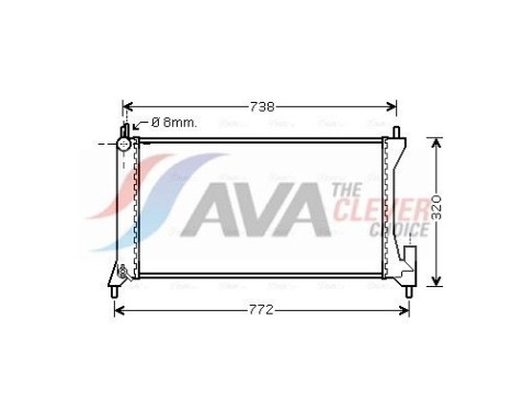 Radiator, engine cooling OLA2386 Ava Quality Cooling