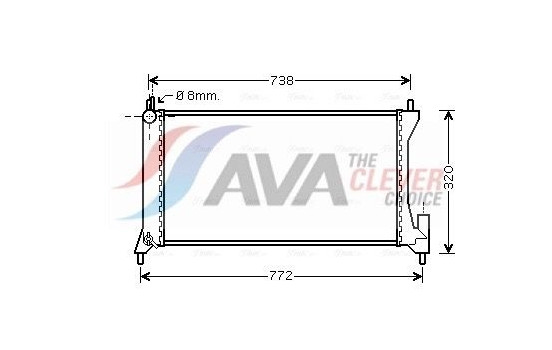 Radiator, engine cooling OLA2386 Ava Quality Cooling