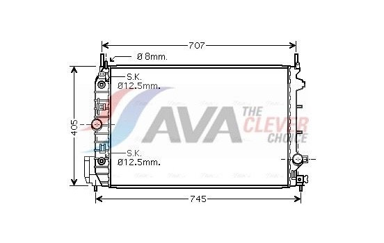Radiator, engine cooling OLA2388 Ava Quality Cooling