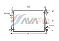 Radiator, engine cooling OLA2395 Ava Quality Cooling