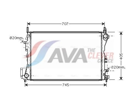 Radiator, engine cooling OLA2395 Ava Quality Cooling