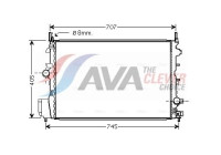 Radiator, engine cooling OLA2396 Ava Quality Cooling