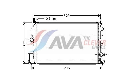 Radiator, engine cooling OLA2396 Ava Quality Cooling