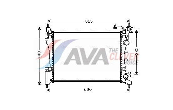 Radiator, engine cooling OLA2408 Ava Quality Cooling