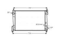 Radiator, engine cooling OLA2423 Ava Quality Cooling