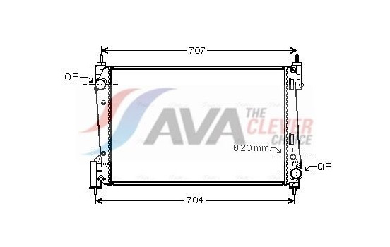 Radiator, engine cooling OLA2423 Ava Quality Cooling