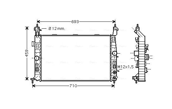 Radiator, engine cooling OLA2431 Ava Quality Cooling