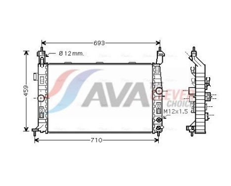 Radiator, engine cooling OLA2431 Ava Quality Cooling