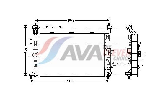 Radiator, engine cooling OLA2431 Ava Quality Cooling