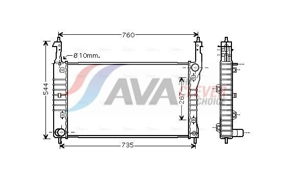 Radiator, engine cooling OLA2432 Ava Quality Cooling