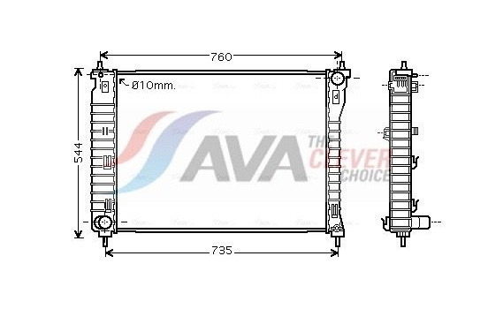 Radiator, engine cooling OLA2435 Ava Quality Cooling