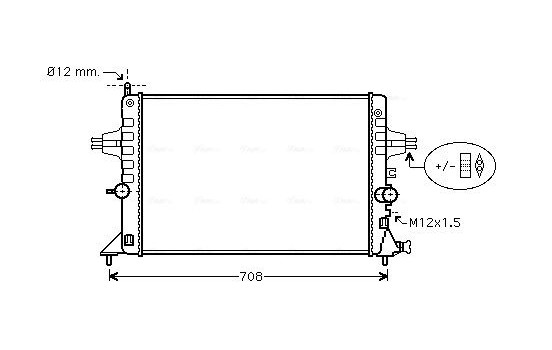 Radiator, engine cooling OLA2440 Ava Quality Cooling