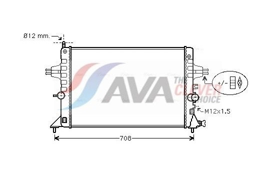 Radiator, engine cooling OLA2440 Ava Quality Cooling